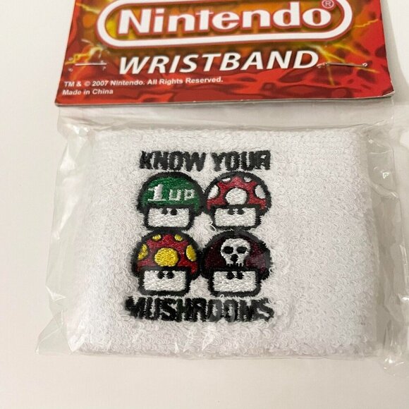 Nintendo Super Mario Know Your Mushroom Athletic Wristband - Picture 3 of 14